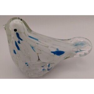 Glass Bird Decortive Figurine with Built in LED Fairy Lights